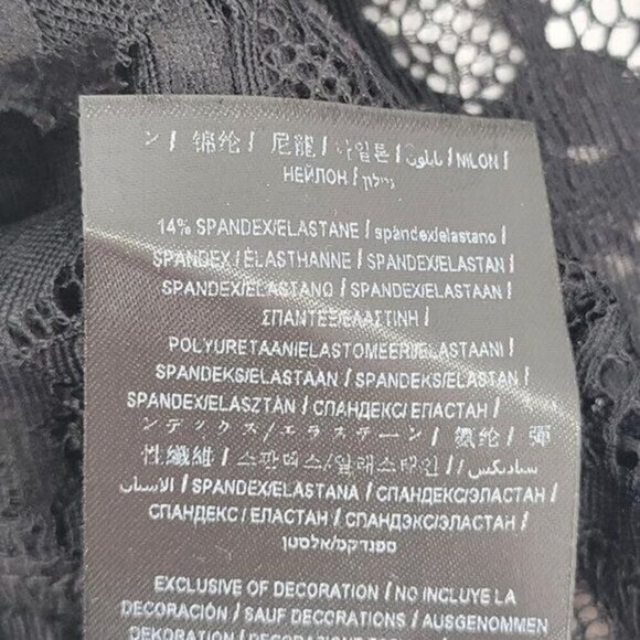 GUESS Black Lace Cold Shoulder top - Picture 6 of 8